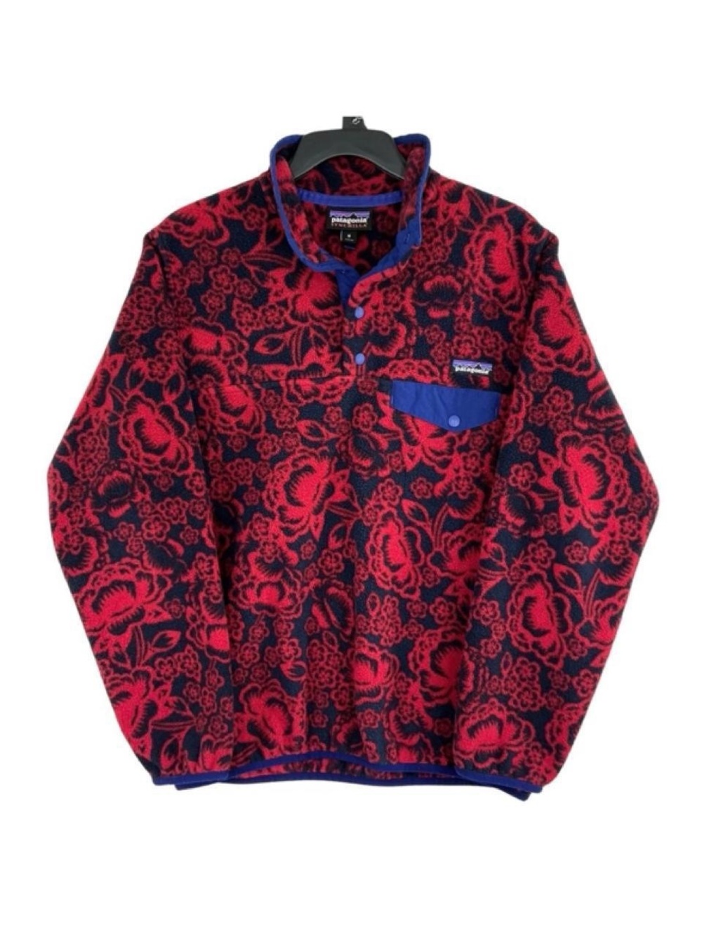 Patagonia Synchilla Fleece Pullover in Red & Blue Trim